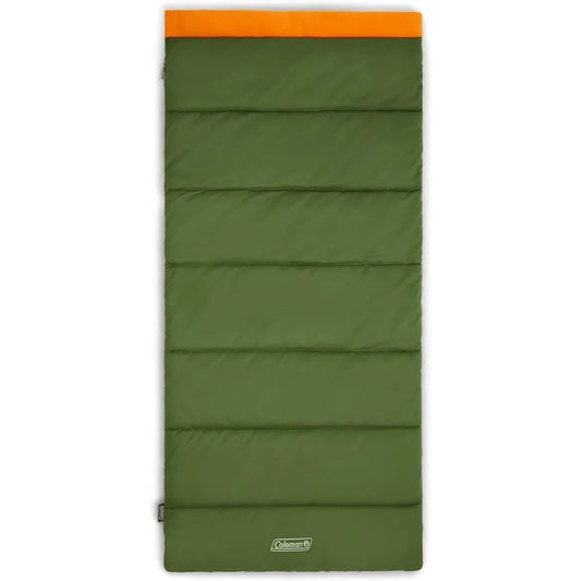 Big & tall sleeping bag from Alpine Outdoor Supplies with 2-way zipper, insulated for cold weather camping and outdoor adventures.